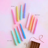 Rainbow Tree Taper Candle Boxed Set of 4