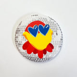 RCJH Heart Eyed Disco Button