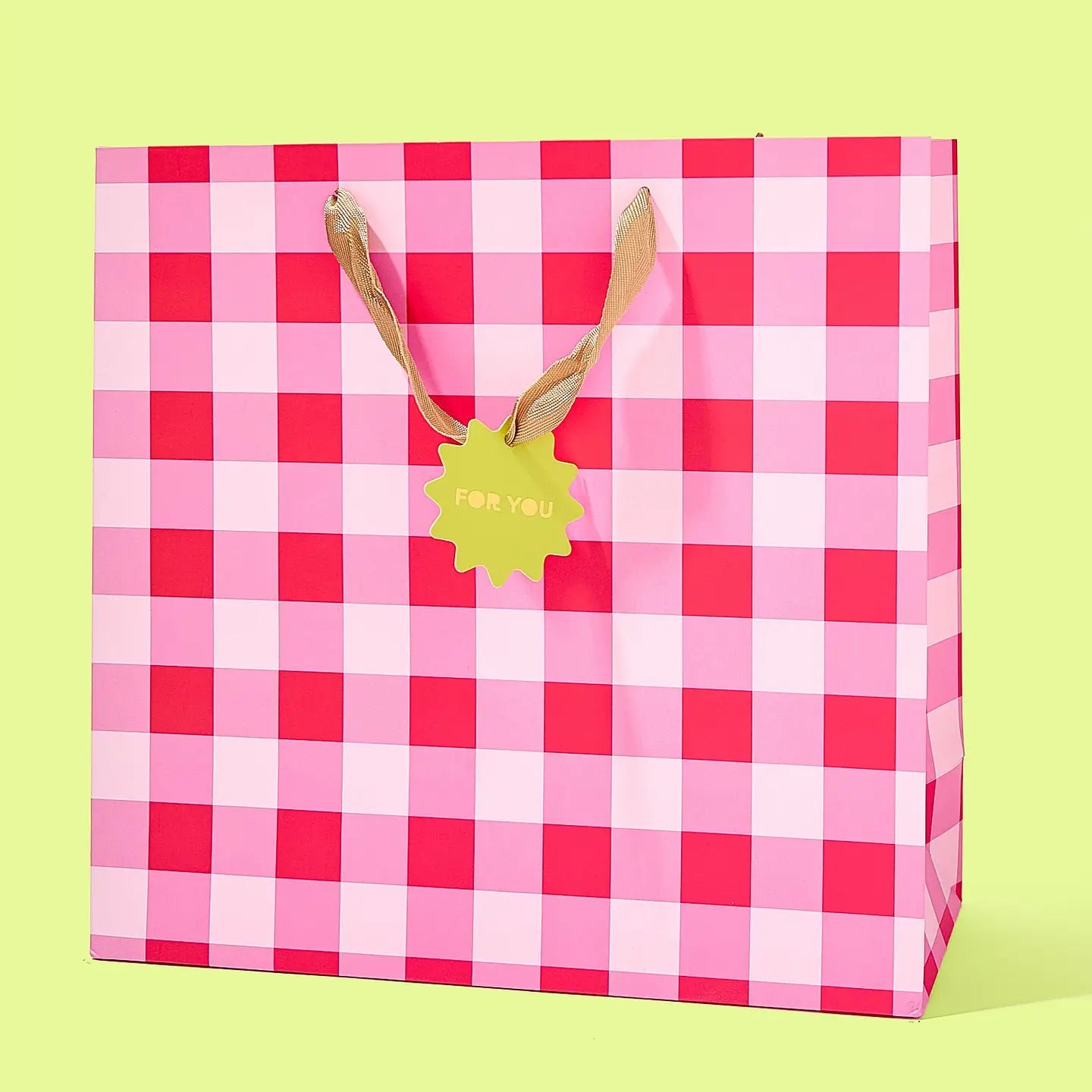 Red and Pink Gingham Gift Bags