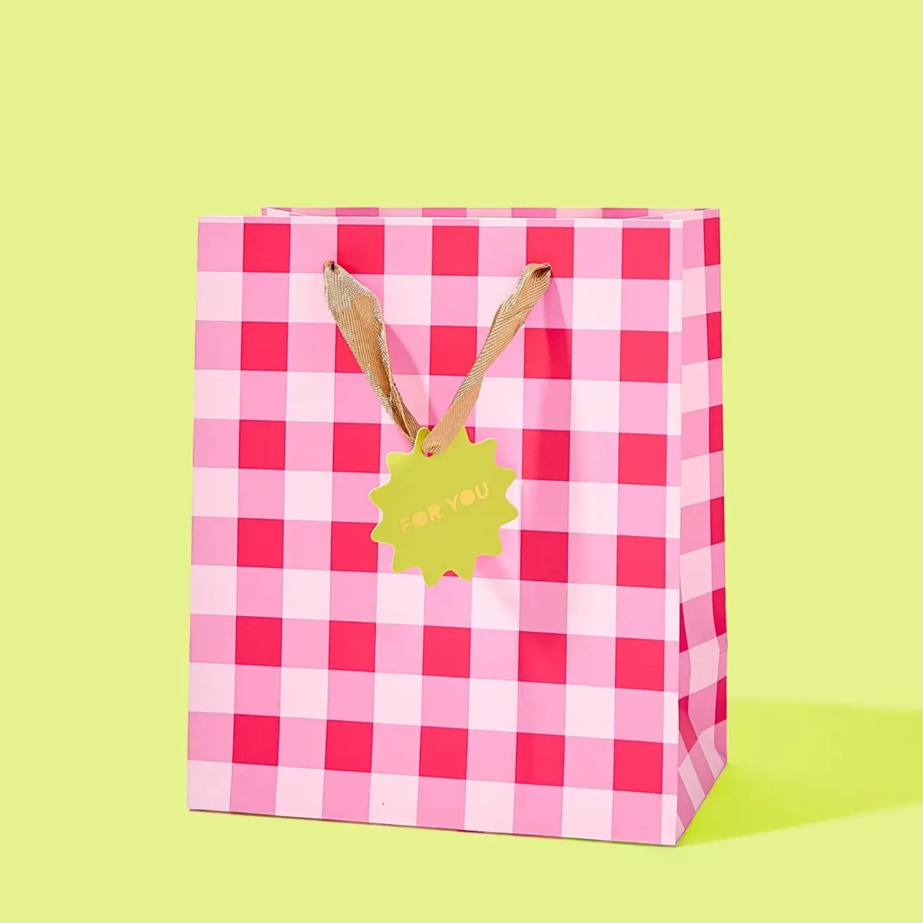 Red and Pink Gingham Gift Bags