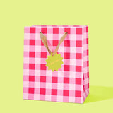 Red and Pink Gingham Gift Bags