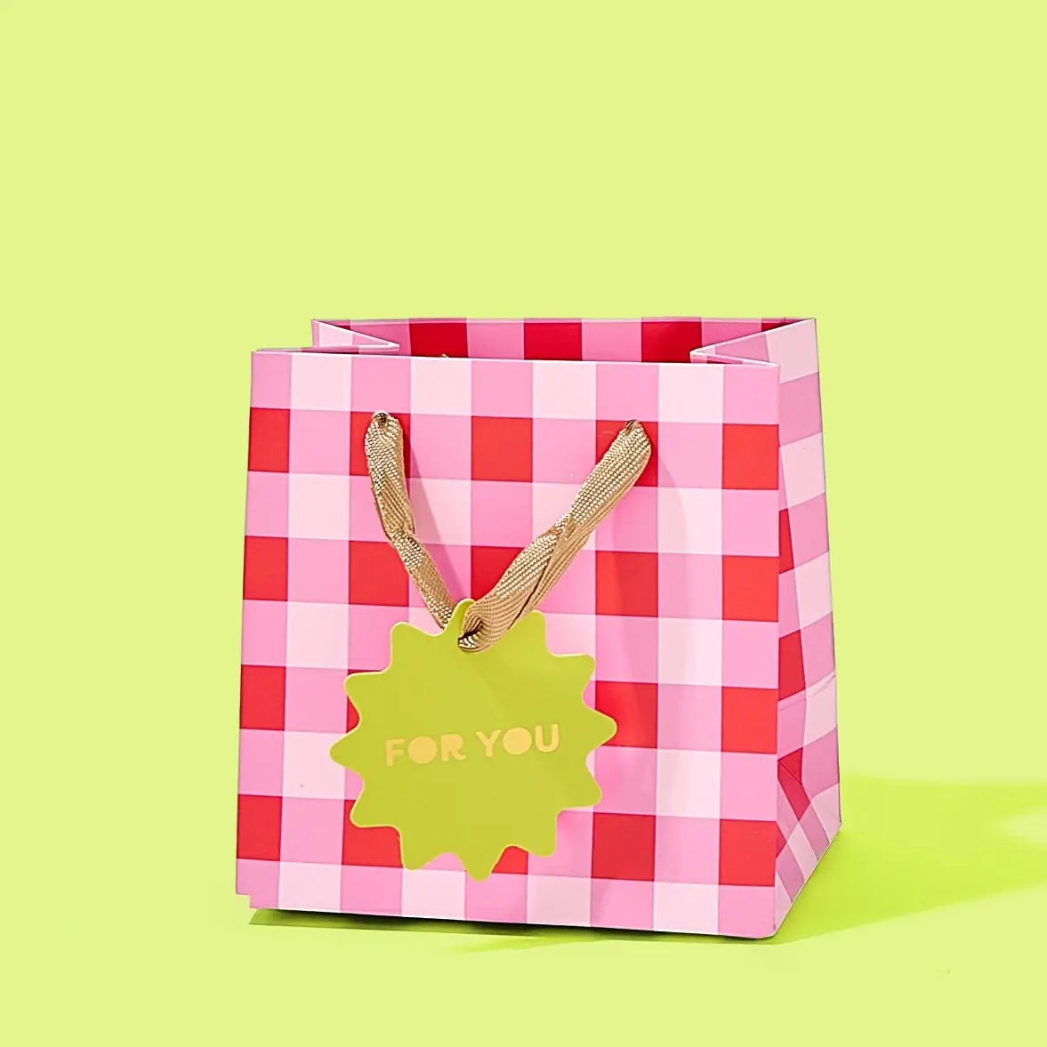 Red and Pink Gingham Gift Bags