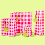 Red and Pink Gingham Gift Bags