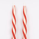 Red Stripe Twist Candles
