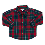 Boys Jack Shirt- Red Tartan