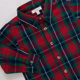 Boys Jack Shirt- Red Tartan
