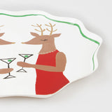 Mr & Mrs Reindeer Side Plates