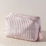 Logan Large Boxy Cosmetic Pouch- Rose
