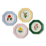 Roses Porcelain Dessert Plate Set