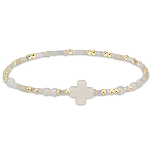 Extended Hope Signature Cross Beaded Bracelet
