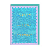 Scalloped Blue Fritillaria Card