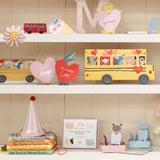 School Bus Valentine's Cards & Bracelet Set