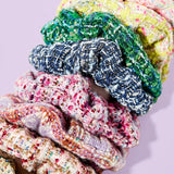 Tweed Scrunchies- Assorted Colors