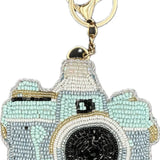 Camera Beaded Bag Charm