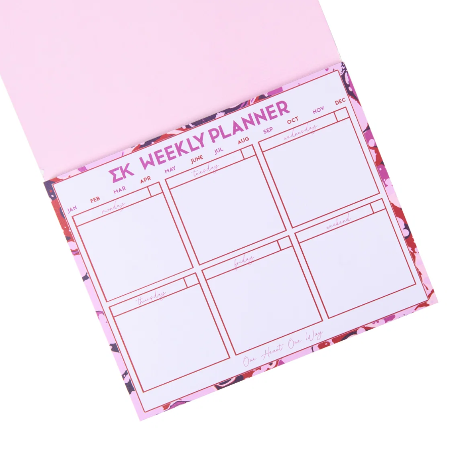 Sorority Weekly Desk Planner