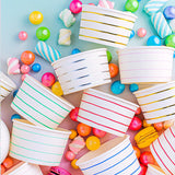 Silver Frenchie Striped Treat Cups