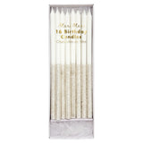 Silver Glitter Dipped Candles