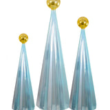 Pleated Tree- Sky/Gold