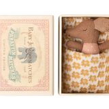 Sleepy Wakey Baby Mouse in a Matchbox- Rose