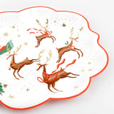 Santa, Sleigh & Reindeer Plates