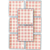 Square Plaid Scallop Paper Plates