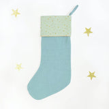 Starry Christmas Stocking- Blue