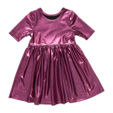 Girls Lame Steph Dress- Pink