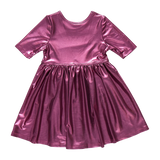 Girls Lame Steph Dress- Pink