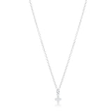 16" Necklace Sterling- Signature Cross Small Sterling Charm