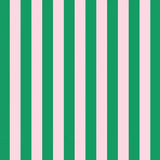 Green/Pink Stripe Wrapping Paper- Single Sheet