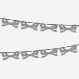 Black & White Stripy Bow Garland