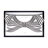Black & White Stripy Bow Garland