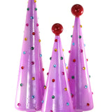 Decorated Dotted Trees- Taffy Pink