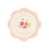 Tea Party Round Scalloped Plates