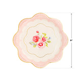 Tea Party Round Scalloped Plates