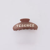 Teacher Claw Clip- Brown