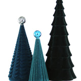 Crushed Velvet Trees- Teal