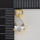 Teardrop Solitaire CZ Charm