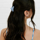 Teleties Classic Tiny Hair Clip- Clear Skies