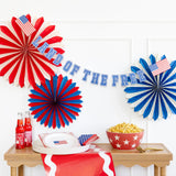 Stars and Stripes Tissue Party Fans