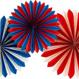 Stars and Stripes Tissue Party Fans