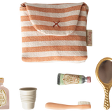 Tooth brush set in bag- Coral Stripe