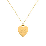Heart Tag Gold Necklace- 1.5mm chain