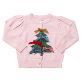 Girls Constance Sweater- Tree Bows