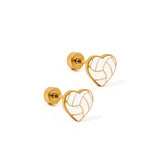 Volleyball Screwback Stud Earrings