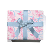 Watercolor Floral Bow Wrapping Paper- Roll of 3 Sheets