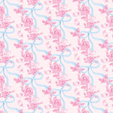 Watercolor Floral Bow Wrapping Paper- Roll of 3 Sheets