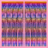 Wavy Rainbow Foil Curtain