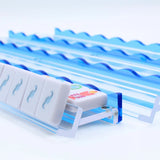 Wavy Acrylic Mahjong Racks- Blue