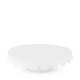 White Metal Scalloped Cake Stand